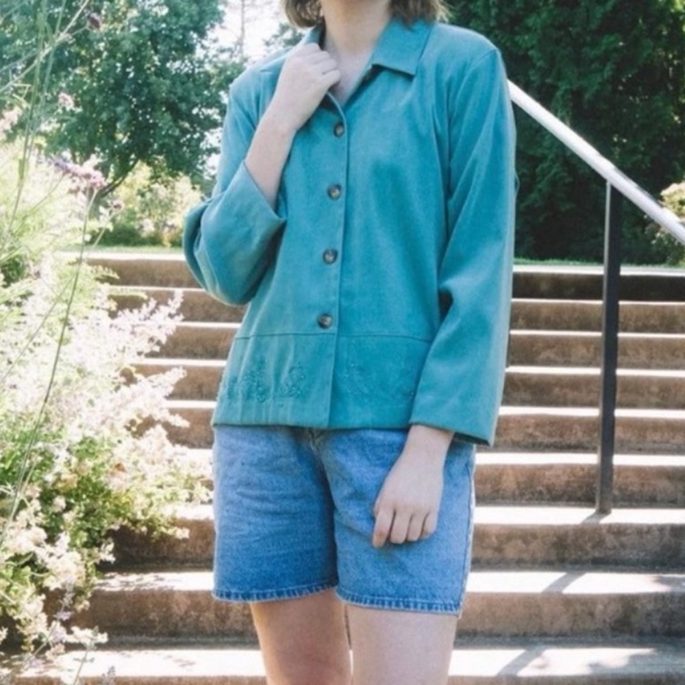 Vintage Embroidered Button Up Jacket